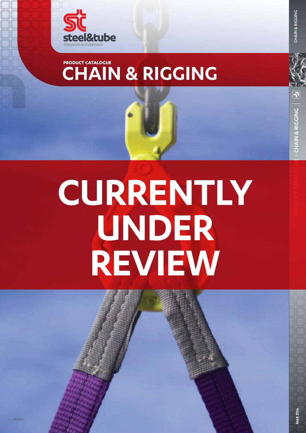 Chain and Rigging Product Guide by Steel & Tube Issuu