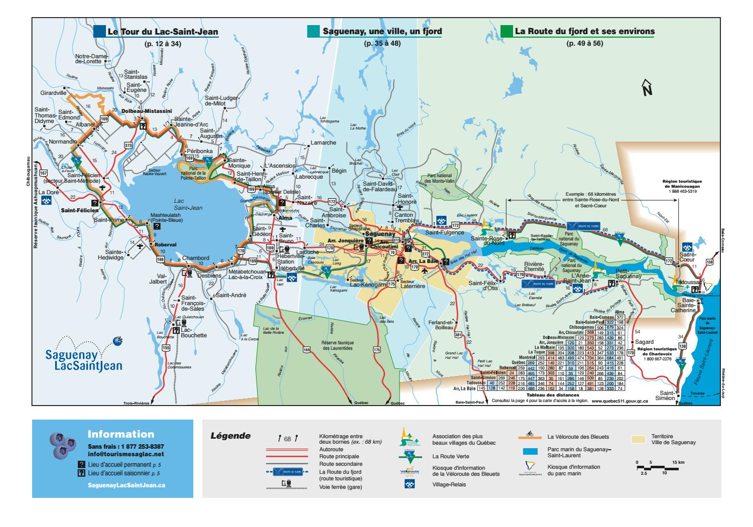 Carte de la région by Bureau des Congrès LacSaintJean Issuu