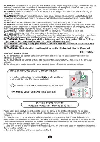 VENTURE Manual Instruction 2019 第 5 页
