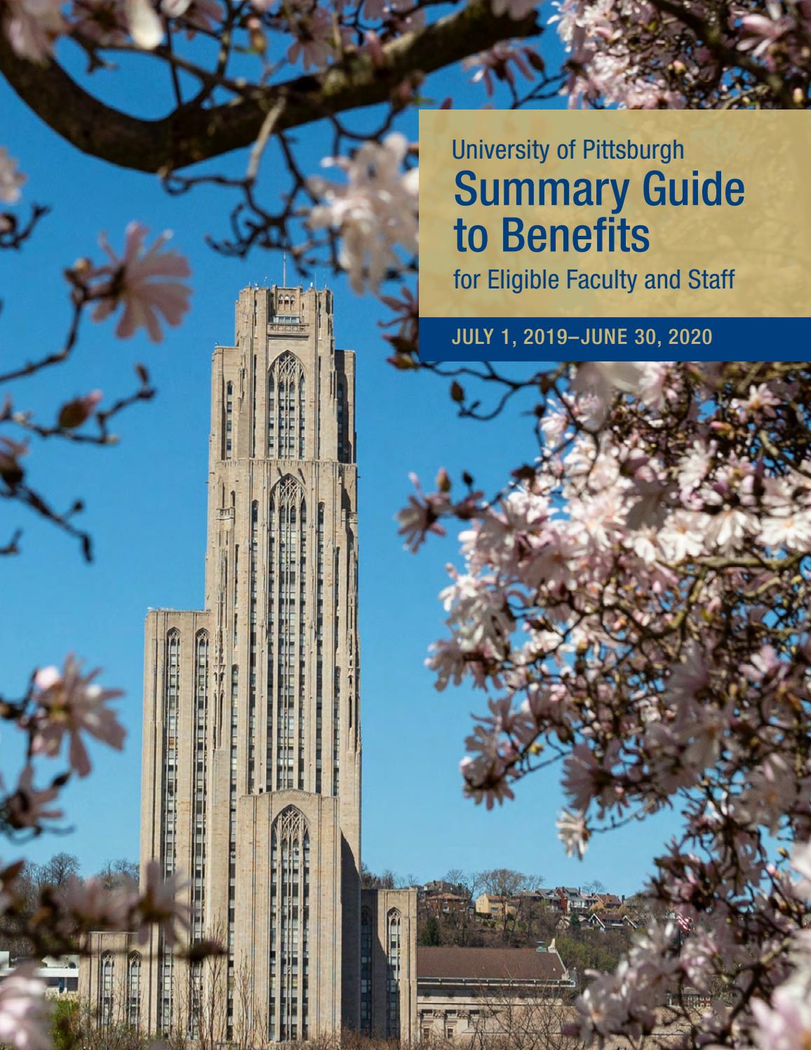 Summary Guide to Benefits 2019 2020 by University of Pittsburgh