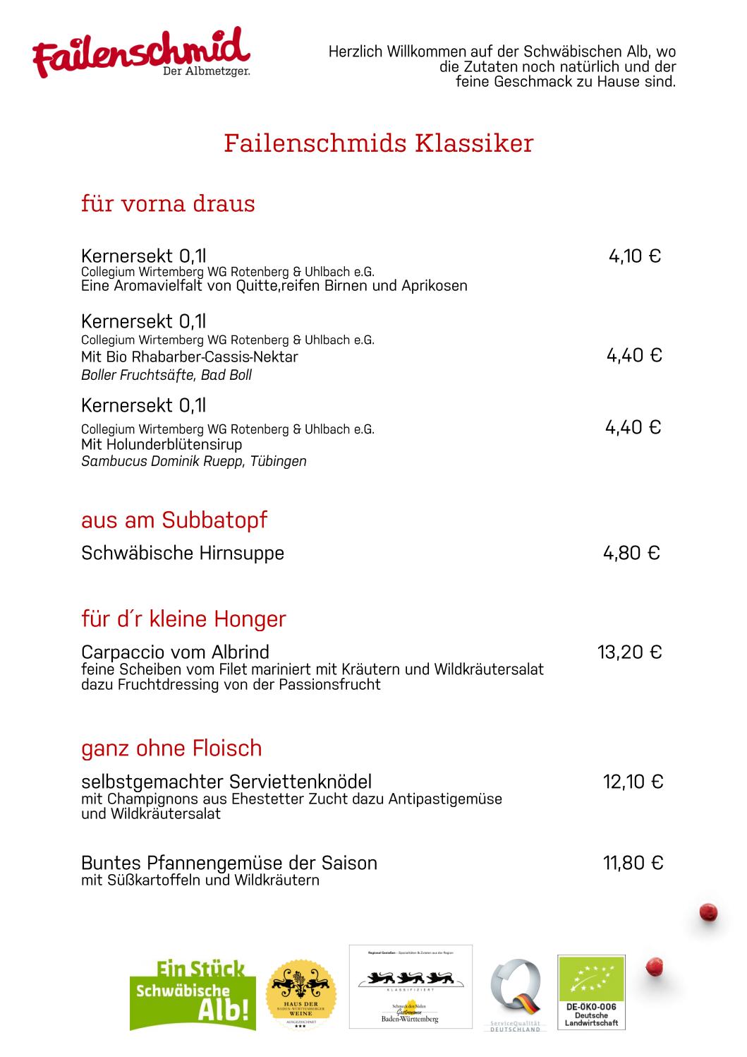 Speisekarte Herbst/Winter 2018 by Failenschmid - Issuu