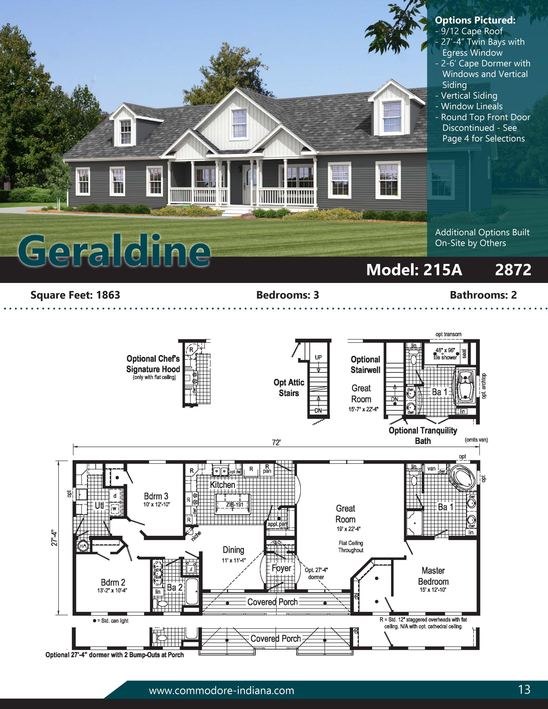 Commodore Homes of Indiana Aurora Classic 2018 Modular w/Links by