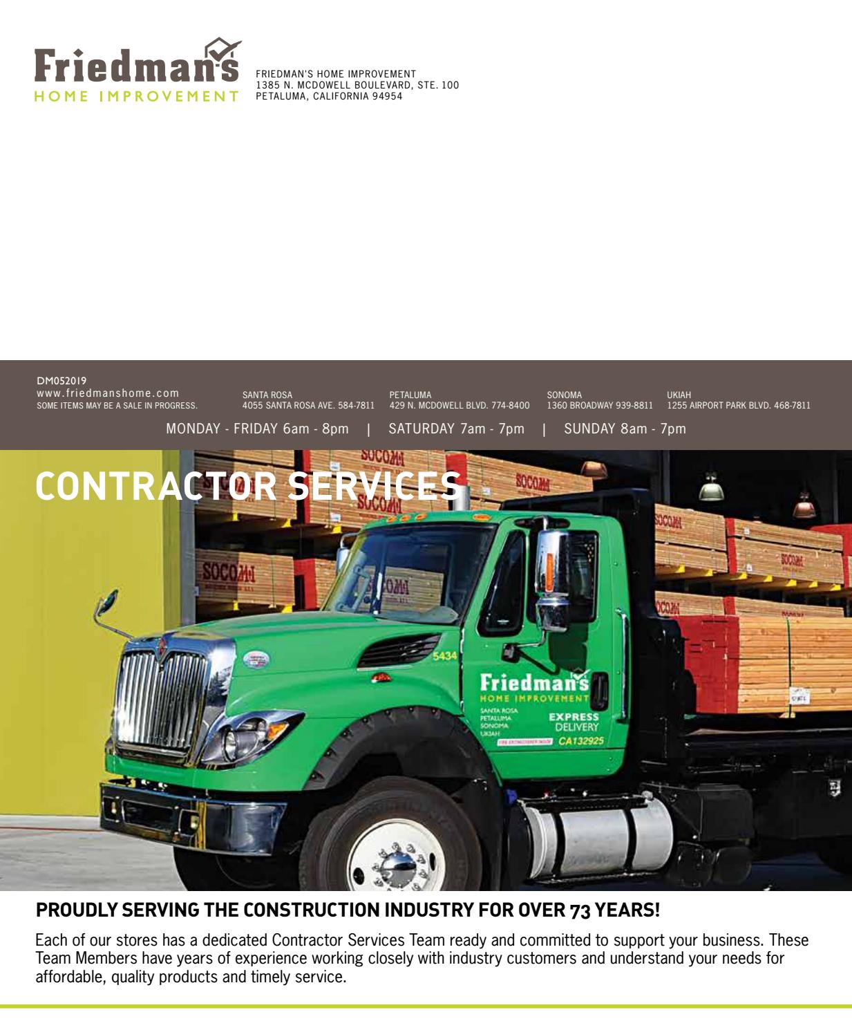 FRIEDMAN'S HOME IMPROVEMENT_ PDW7167318 _ 5/206/20/19 PRODUCT GUIDE landing page by