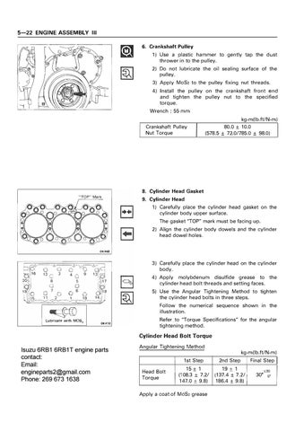 Isuzu 6RB1 6RB1T Workshop Manual by engineparts2 - Issuu