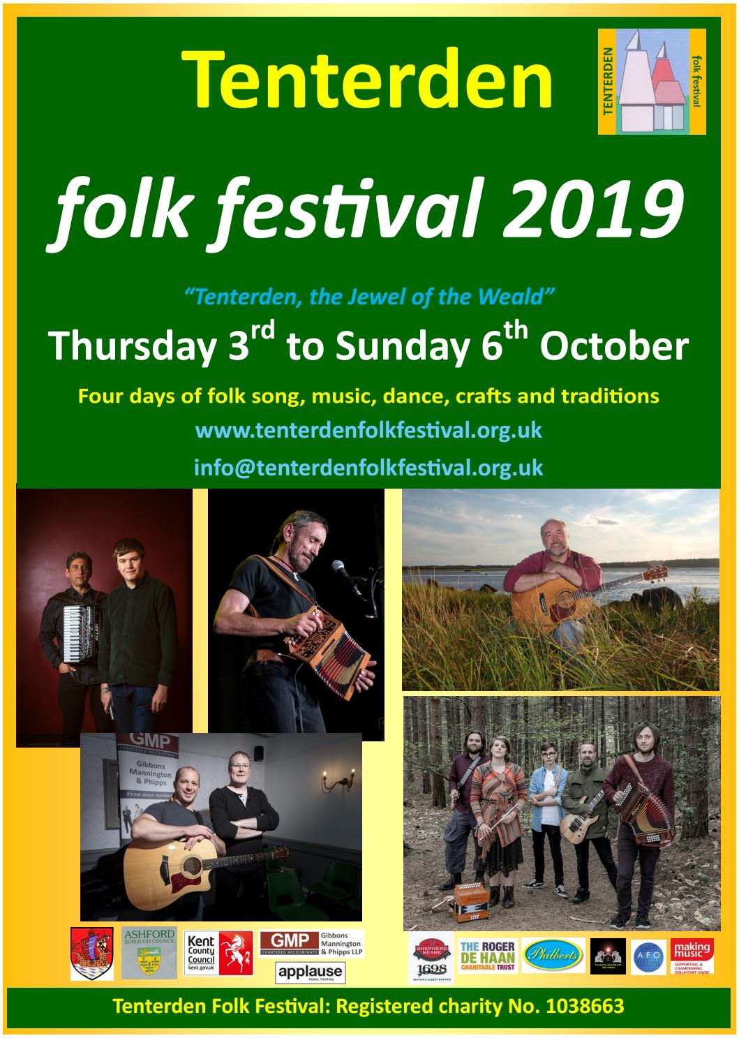 Tenterden Folk Festival 2019 poster by Tenterden Folk Festival and