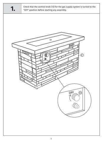 Sage 42in x 20in fire 桌 assembly instructions (SL-RECFT-4-STN) 第 6 页