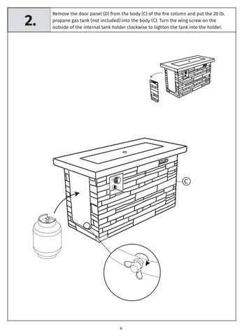 Sage 42in x 20in fire 桌 assembly instructions (SL-RECFT-4-STN) 第 7 页