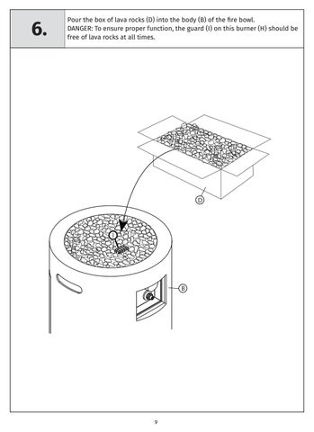 Donovan fire 桌 assembly instructions English (SL-FT-3-DCMNT, SL-FT-3-LCMNT) 第 10 页