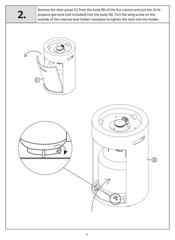 Donovan fire 桌 assembly instructions English (SL-FT-3-DCMNT, SL-FT-3-LCMNT) 第 6 页