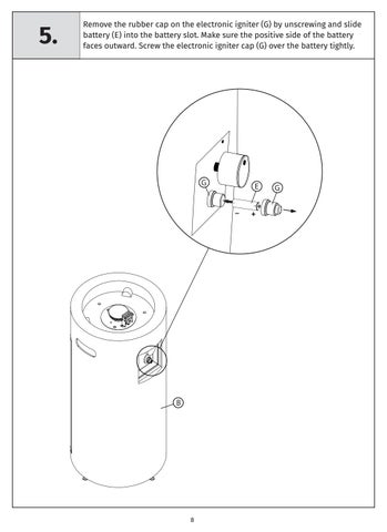 Donovan fire 桌 assembly instructions English (SL-FT-3-DCMNT, SL-FT-3-LCMNT) 第 9 页