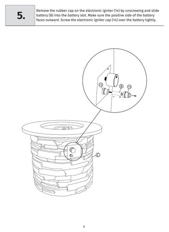 Sage 36in x 36in fire 桌 assembly instructions (SL-RNDFT-4-STN) 第 10 页