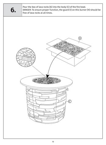 Sage 36in x 36in fire 桌 assembly instructions (SL-RNDFT-4-STN) 第 11 页