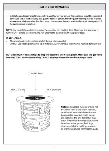 Sage 36in x 36in fire 桌 assembly instructions (SL-RNDFT-4-STN) 第 14 页