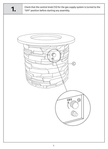 Sage 36in x 36in fire 桌 assembly instructions (SL-RNDFT-4-STN) 第 6 页
