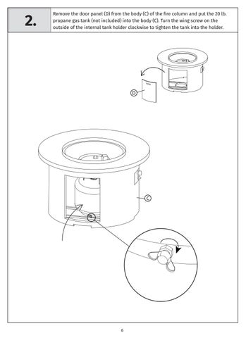 Sage 36in x 36in fire 桌 assembly instructions (SL-RNDFT-4-STN) 第 7 页