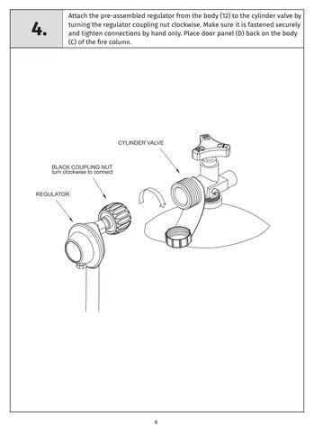 Sage 36in x 36in fire 桌 assembly instructions (SL-RNDFT-4-STN) 第 9 页