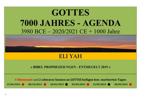 Gottes Standpunkt zur Datierung
