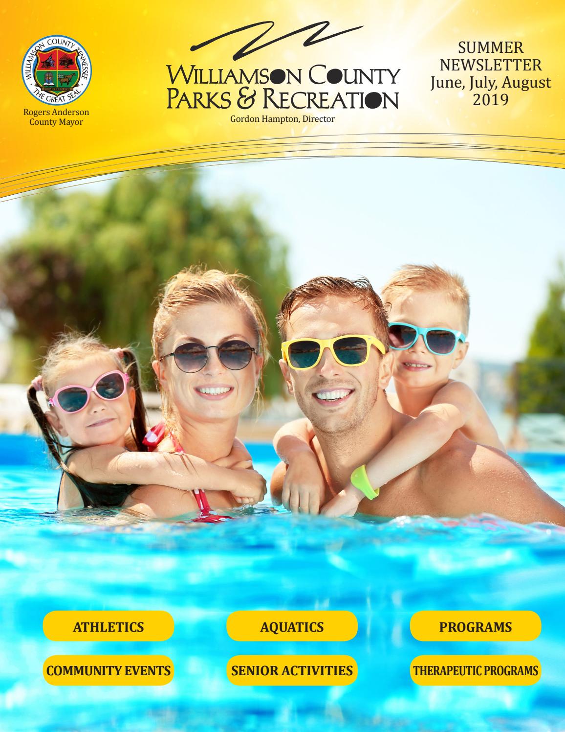 WCPR Newsletter Summer 2019 by Williamson County Parks and Recreation