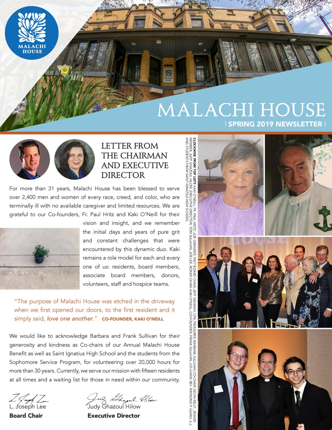 Malachi House Spring 2019 Newsletter by Live Publishing Issuu