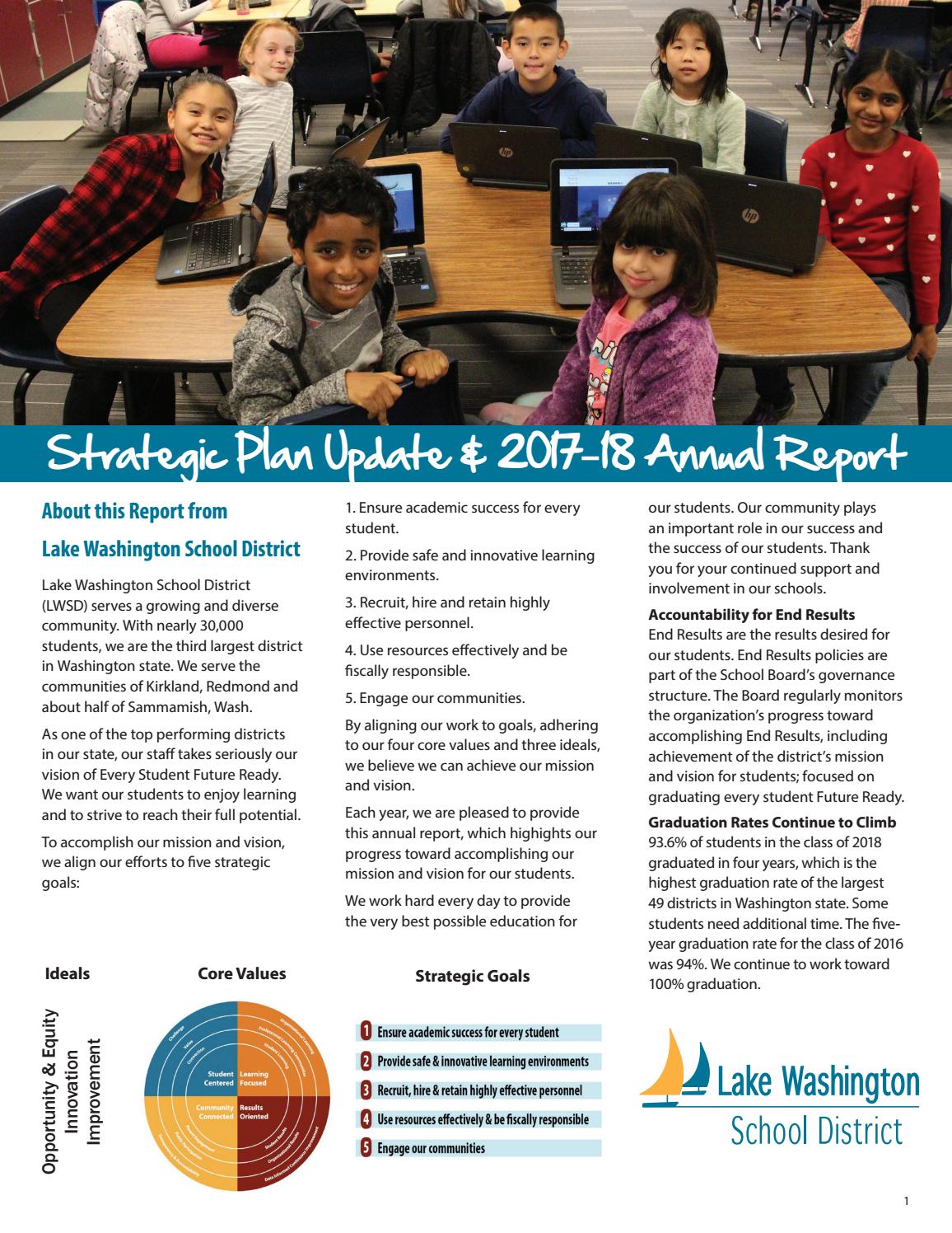 Strategic Plan Update And 17 18 Annual Report By Lwsd Issuu