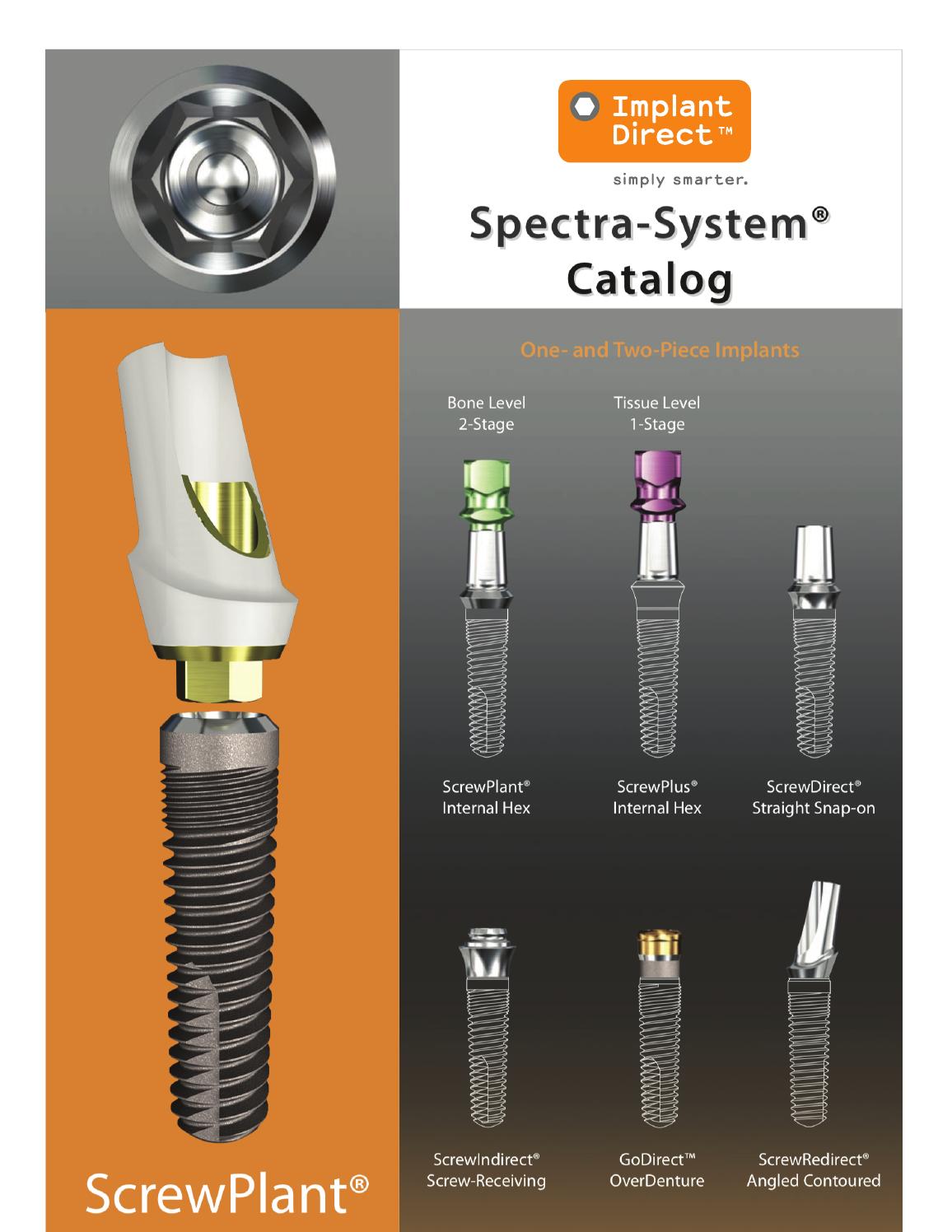 Spectra System Implant System Catalog by Dr.Niznick Issuu