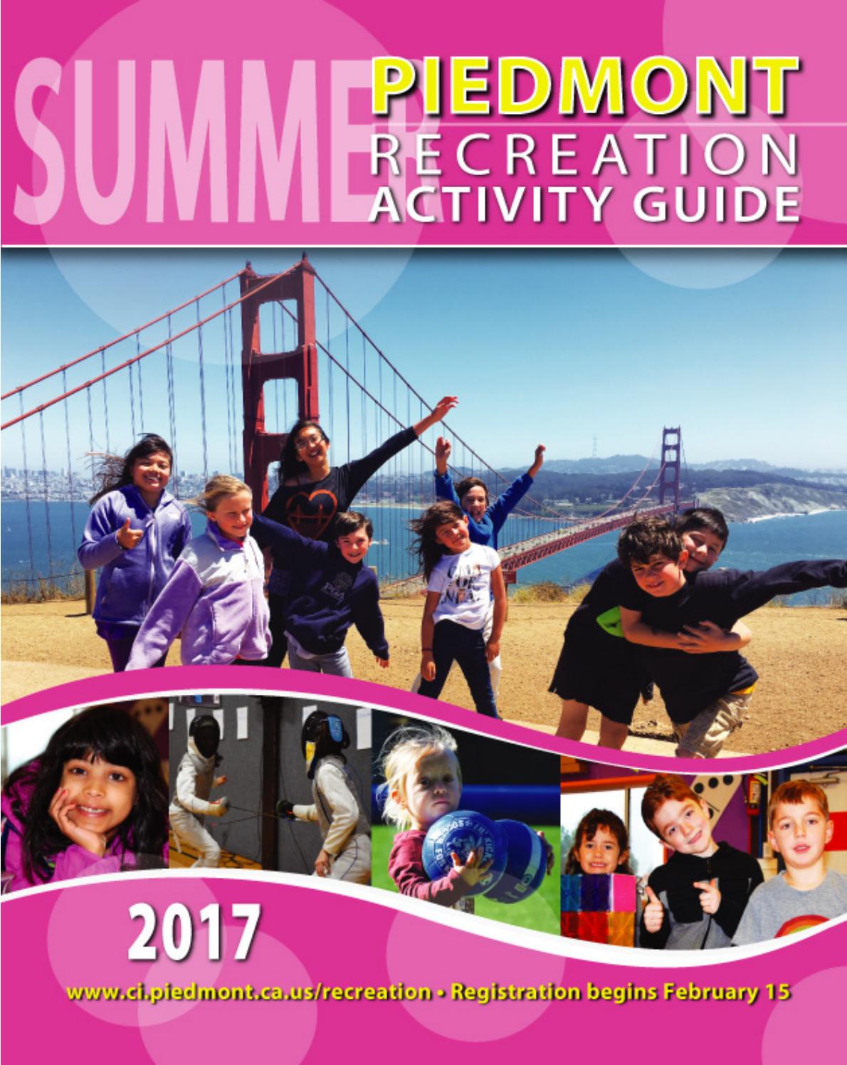 Piedmont Recreation Department Activity Guide Summer 2017 by