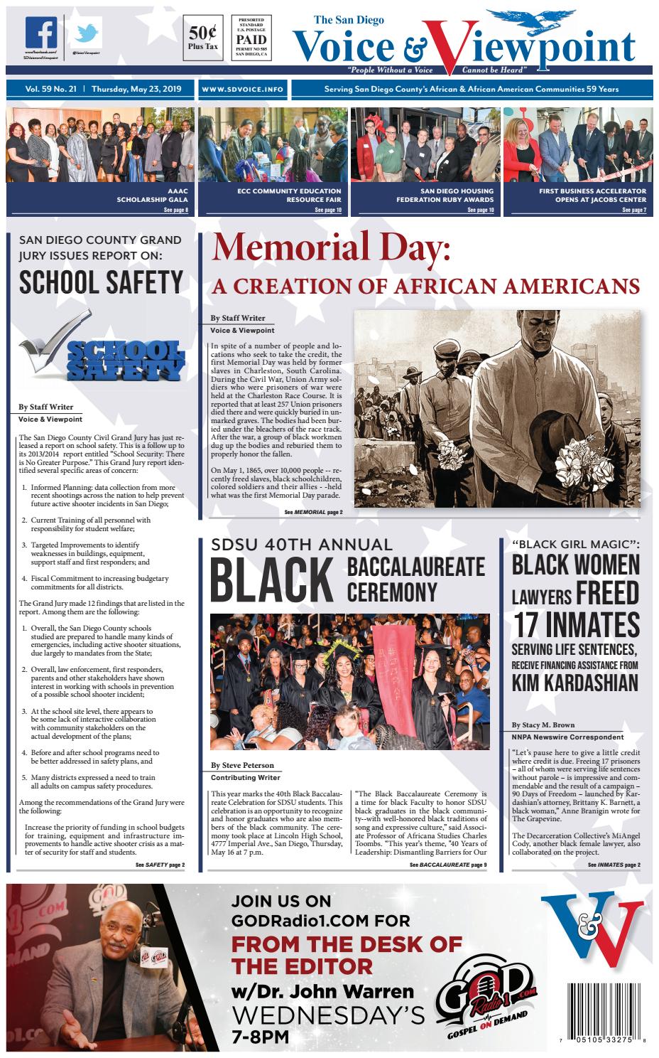 Vol 59 No 21 Thursday May 23 2019 By Sd Voice Viewpoint Issuu