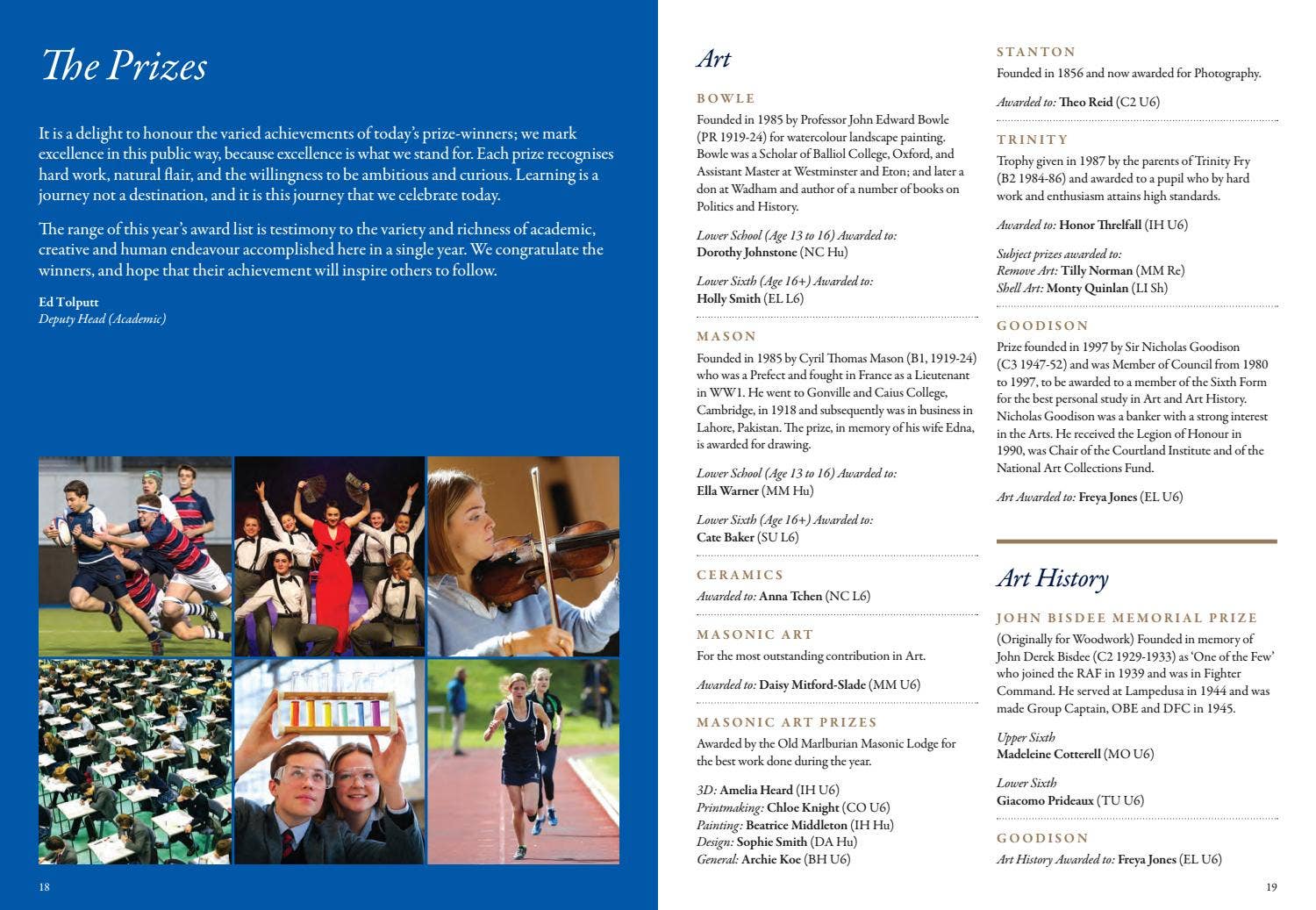 Commemoration & Prize Day Programme 2019 by Marlborough College - Issuu