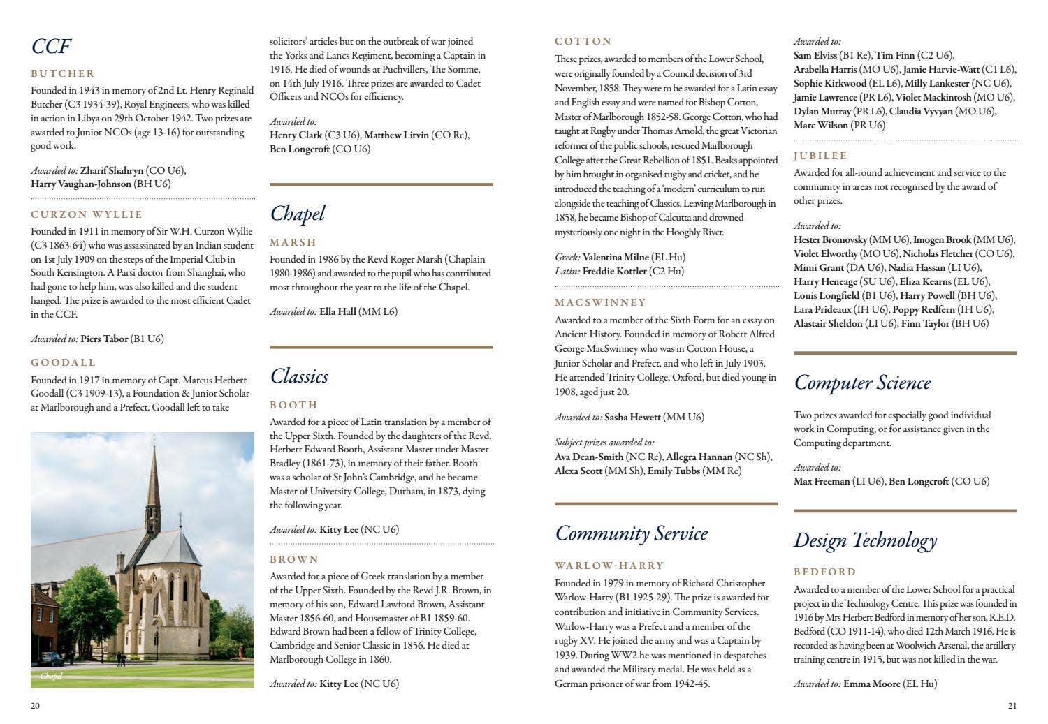 Commemoration & Prize Day Programme 2019 by Marlborough College - Issuu
