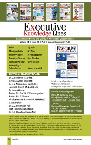 EXECUTIVE KNOWLEDGE LINES April 2019 第 6 页