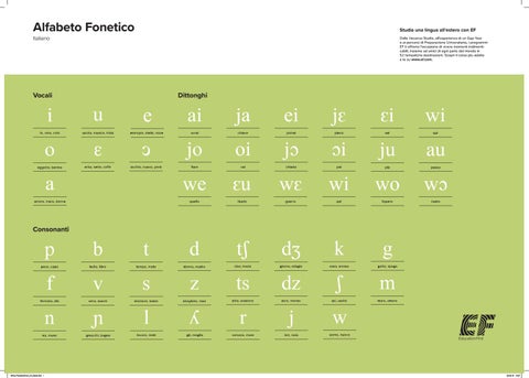 19 AM Phonetics Chart Italian By EF Education First Issuu