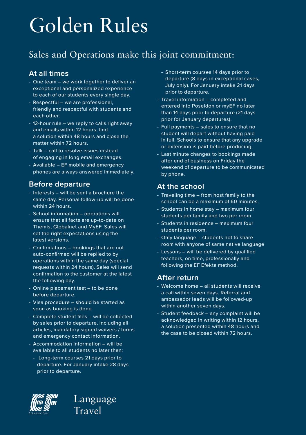 19 Lt Golden Rules Customer Promise Us By Ef Education First Issuu