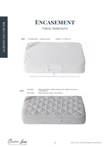Signs & Marks 床垫 /Pillow Protector - Product 目录 第 16 页