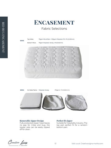 Signs & Marks 床垫 /Pillow Protector - Product 目录 第 17 页