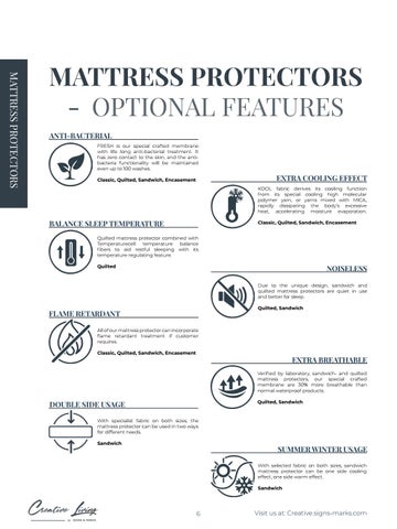 Signs & Marks 床垫 /Pillow Protector - Product 目录 第 6 页