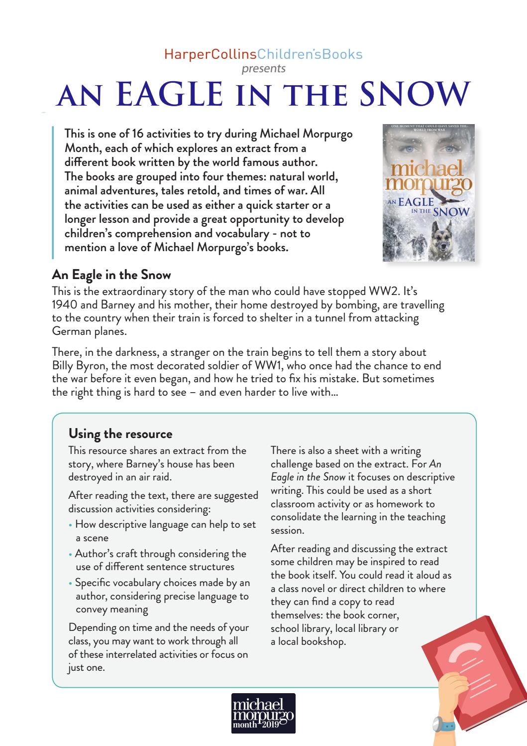 Eagle in the Snow by Michael Morpurgo Teaching Cover Sheet (KS2, KS3