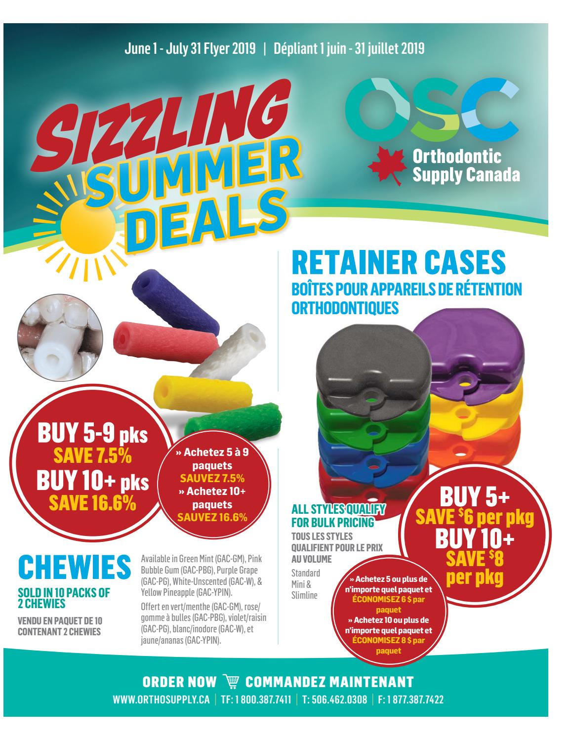 Orthodontic Supply of Canada JuneJuly Flyer 2019 by Orthodontic Supply