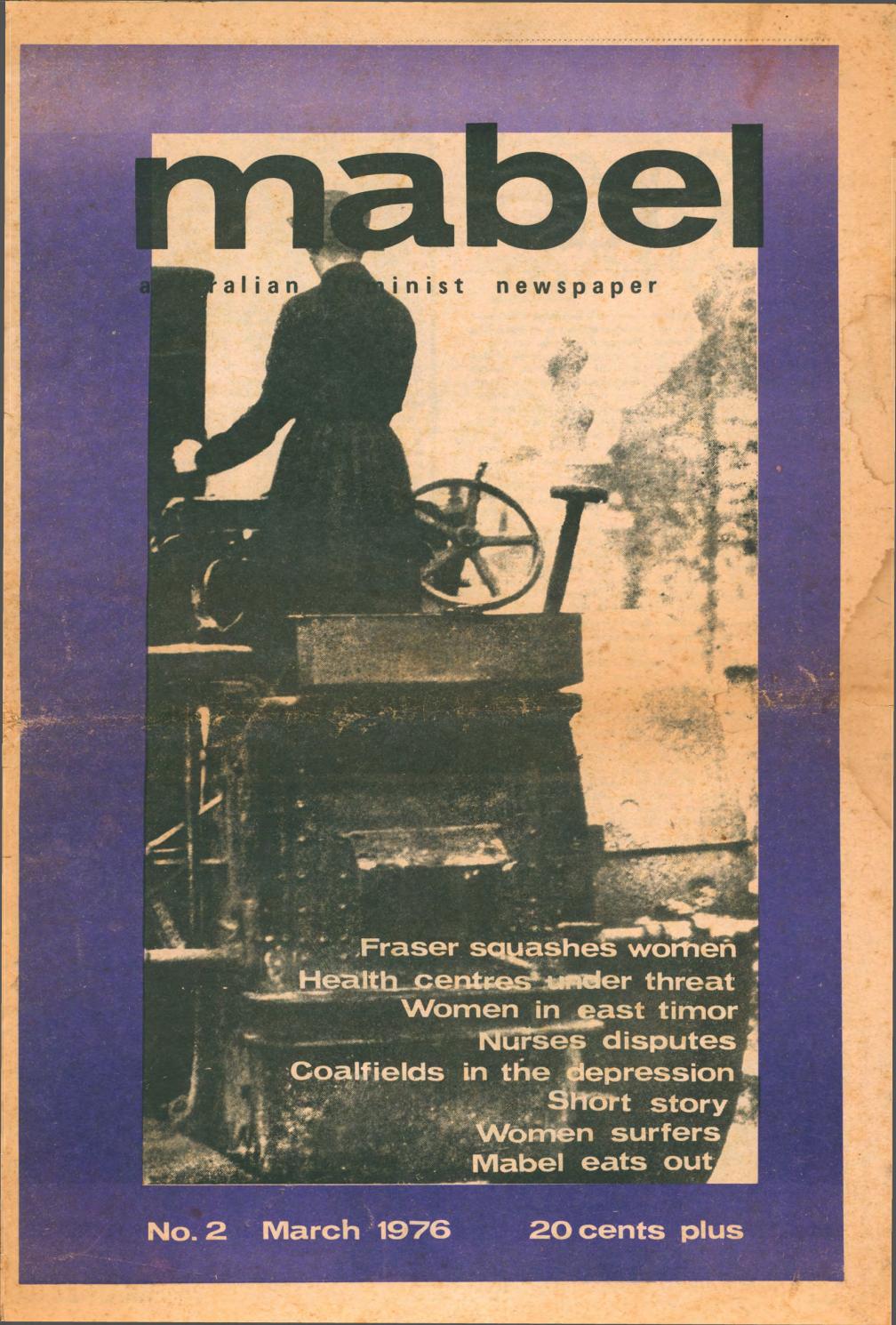 Mabel Australian Feminist Newspaper, 2, March 1978 by Michael Organ