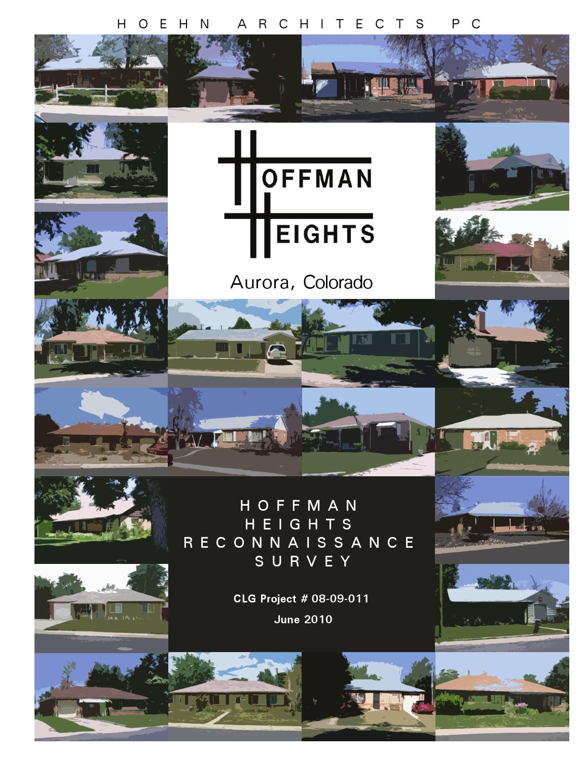 Hoffman Heights Aurora, CO Reconnaissance Survey (2010) by Aurora