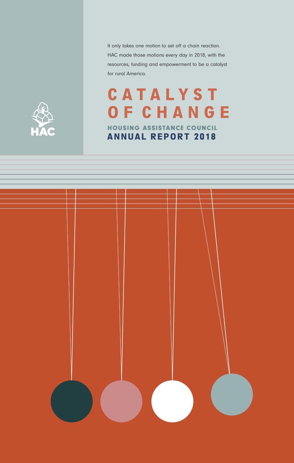 Catalyst of Change Housing Assistance Council's 2018 Annual Report by