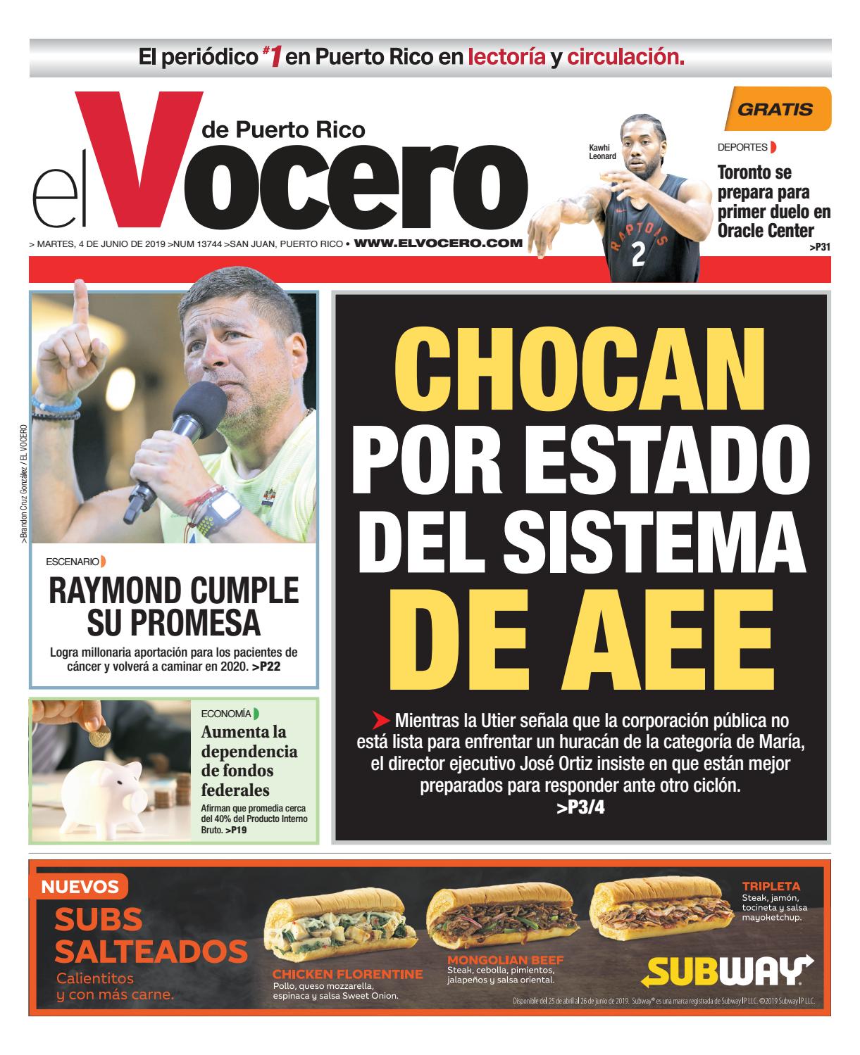 Edición 4 de junio de 2019 by El Vocero de Puerto Rico Issuu