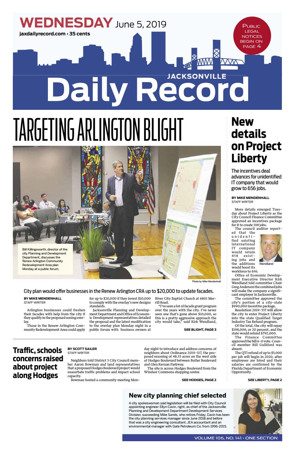 Jacksonville Daily Record 6/5/19 by Daily Record & Observer LLC Issuu