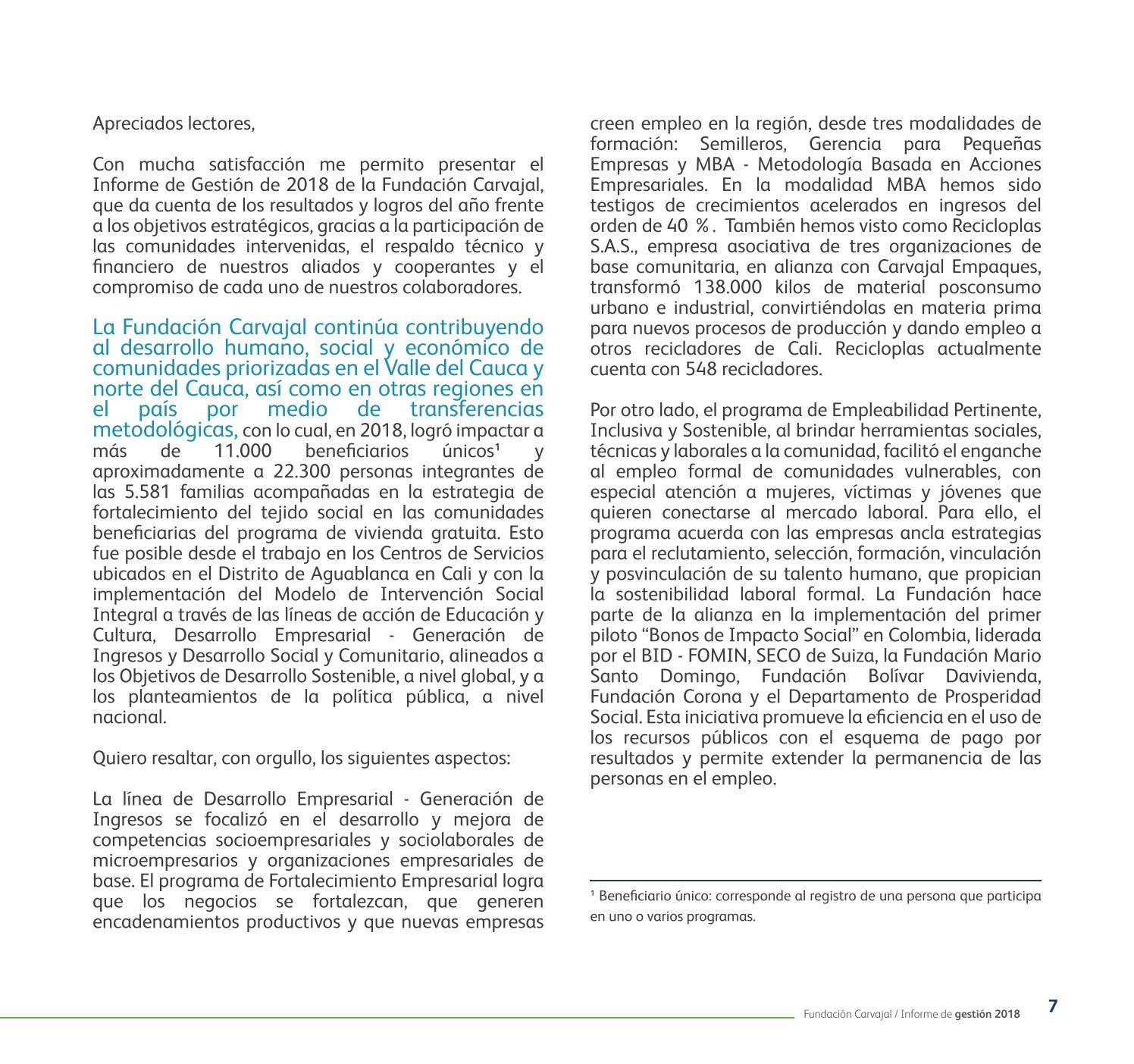 Informe de Gestión 2018 by Fundacion Comunicaciones - Issuu