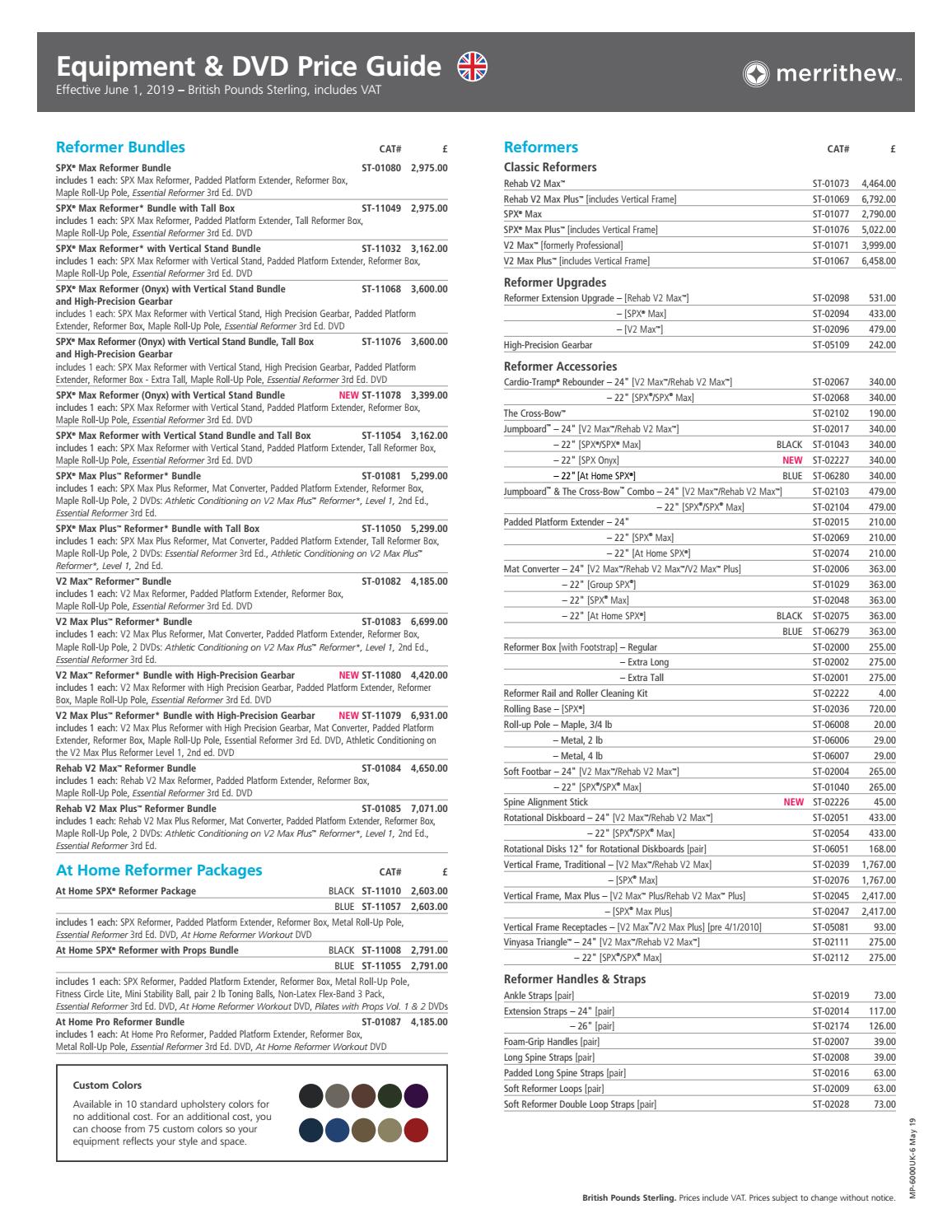 Equipment & DVD Price Guide GBP by Merrithew™ Issuu