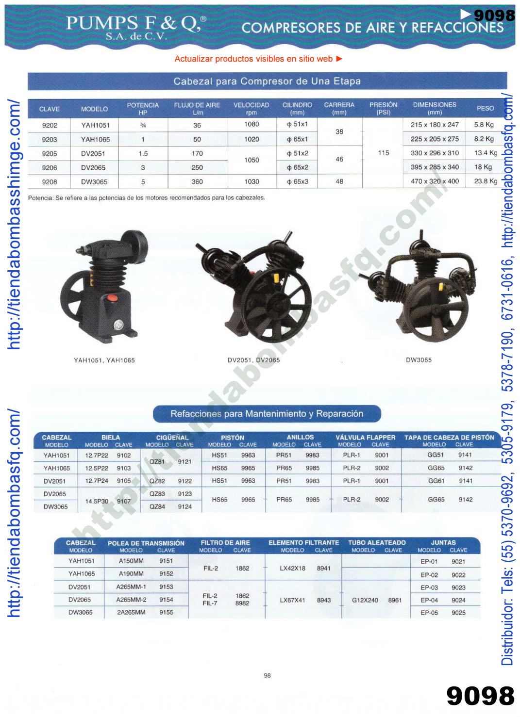 v9000238 CATÁLOGO BOMBAS PUMPS F&Q SA de CV BOMBAS SHIMGE PUMP
