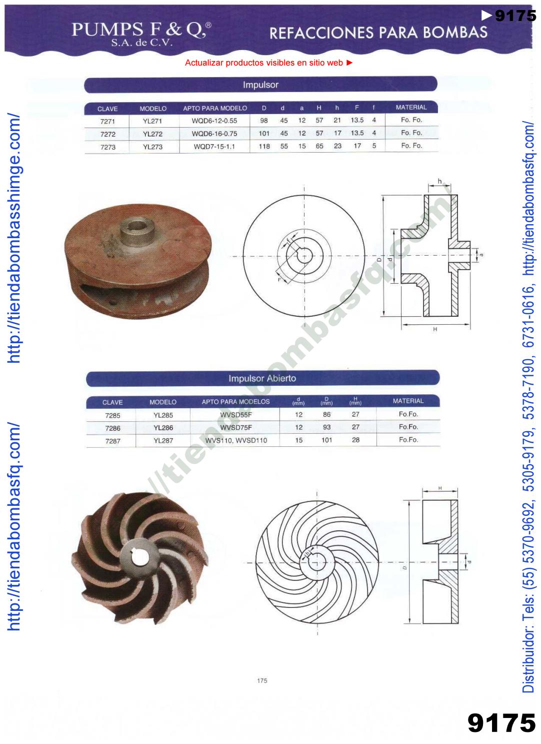 v9000238 CATÁLOGO BOMBAS PUMPS F&Q SA de CV BOMBAS SHIMGE PUMP