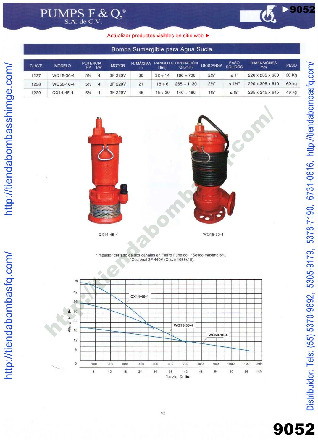 v9000238 CATÁLOGO BOMBAS PUMPS F&Q SA de CV BOMBAS SHIMGE PUMP