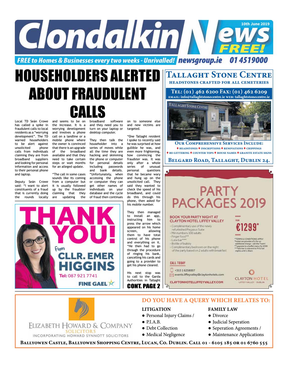 Eir Warns Public Of New Scam Targeting Phone Users The Irish Times >> Clondalkin News 10 06 19 By Newsgroup Issuu Eir Warns Public Of New Scam Targeting Phone Users The Irish Times >> Clondalkin News 10 06 19 By Newsgroup Issuu
