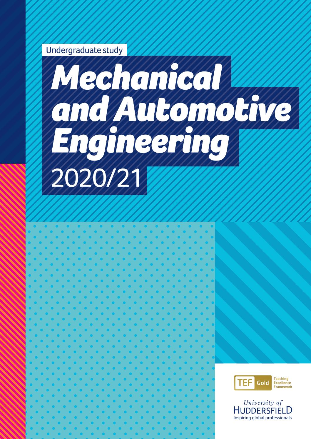 Mechanical and Automotive Engineering Undergraduate Study 2020/21 by
