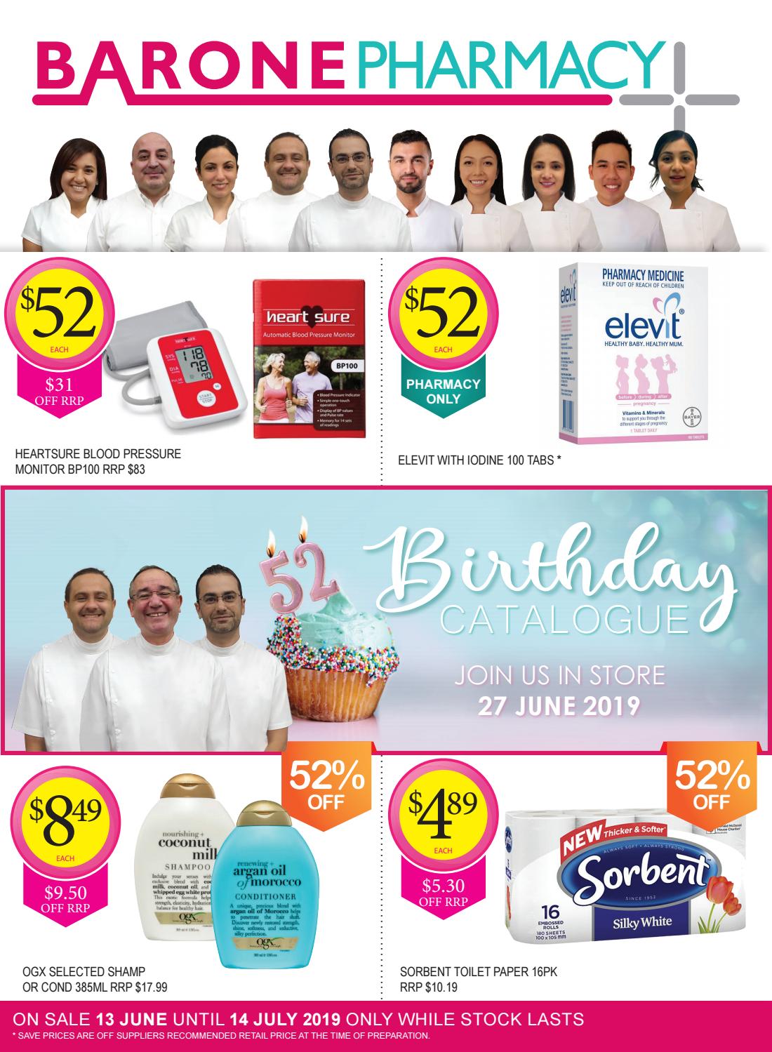Barone Pharmacy 52nd Birthday Catalogue by Barone Pharmacy Issuu